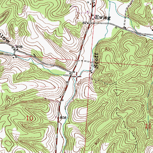 Topographic Map of Metz Hollow, OH
