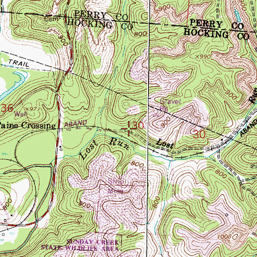 Topographic Map of Boyle Tipple, OH