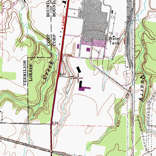 Topographic Map of Lorain Industrial Park, OH