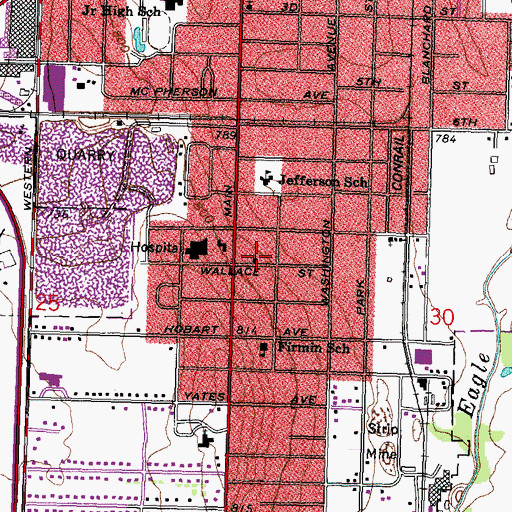 Topographic Map of Findlay Evangelical Congregational Church, OH