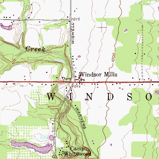 Topographic Map of Christ Church Episcopal, OH
