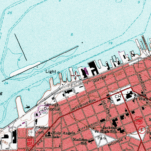 Topographic Map of Deepwater Marina, OH