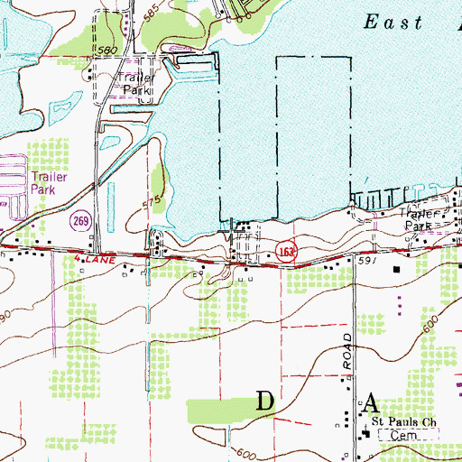 Topographic Map of Harbor Haven, OH