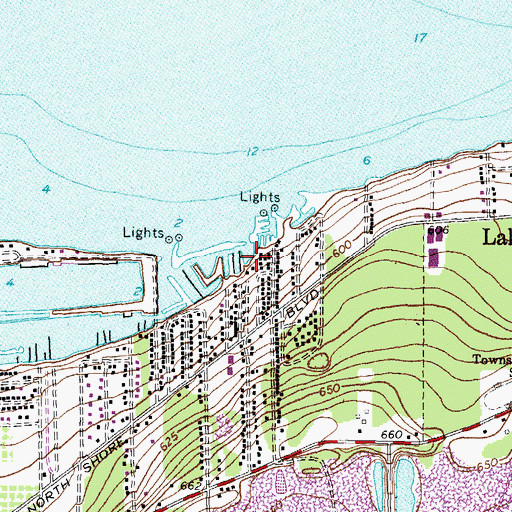 Topographic Map of Truman Marina, OH