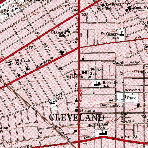 Topographic Map of Sharon Hill Missionary Baptist Church, OH