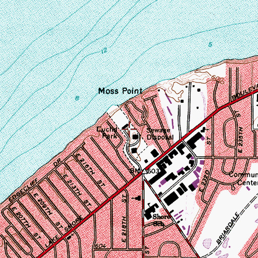 Topographic Map of Euclid Park, OH