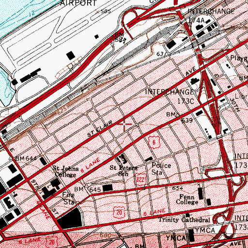 Topographic Map of Morris School (historical), OH