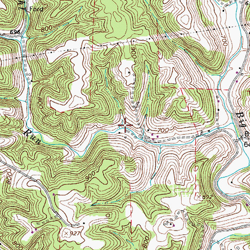 Topographic Map of Straight Run School (historical), OH
