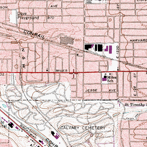 Topographic Map of Sunlight Baptist Church, OH