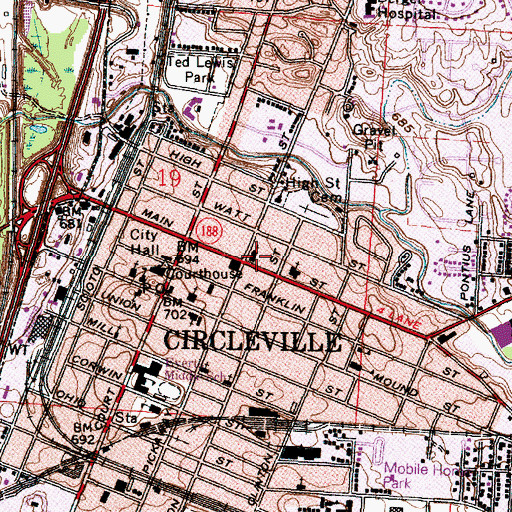 Topographic Map of Community United Methodist Church, OH