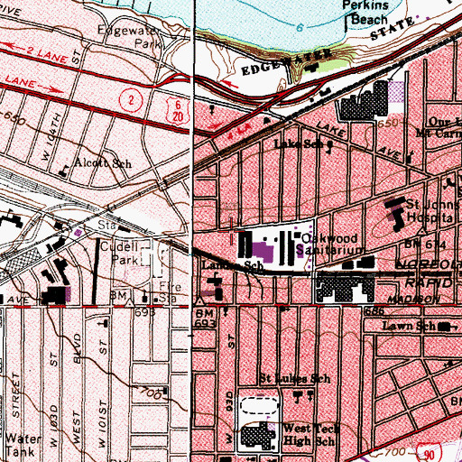 Topographic Map of Islamic Center of Cleveland, OH
