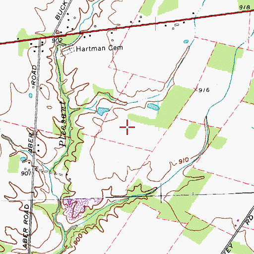 Topographic Map of Crescent Isle Lake, OH