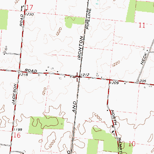 Topographic Map of Apple School (historical), OH