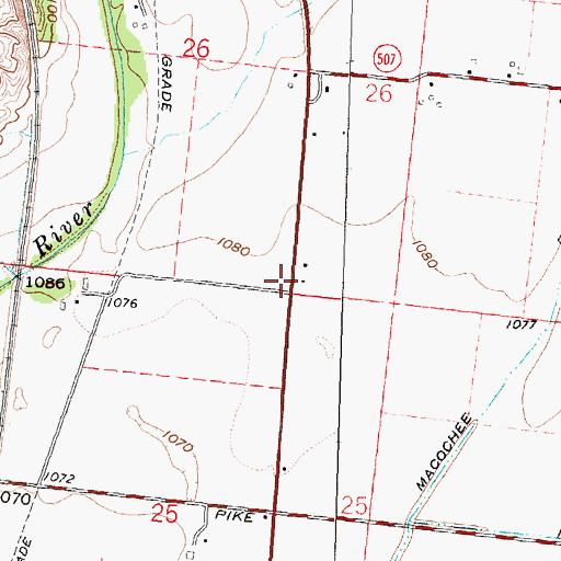 Topographic Map of Couchman School (historical), OH