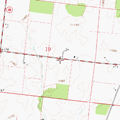 Topographic Map of Mohawk School (historical), OH