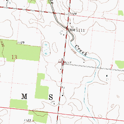 Topographic Map of Mount Zion School (historical), OH