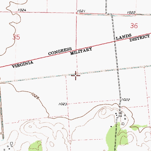 Topographic Map of Scioto River Ditch, OH