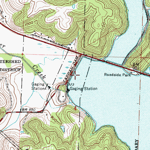 Topographic Map of Tappan Dam, OH
