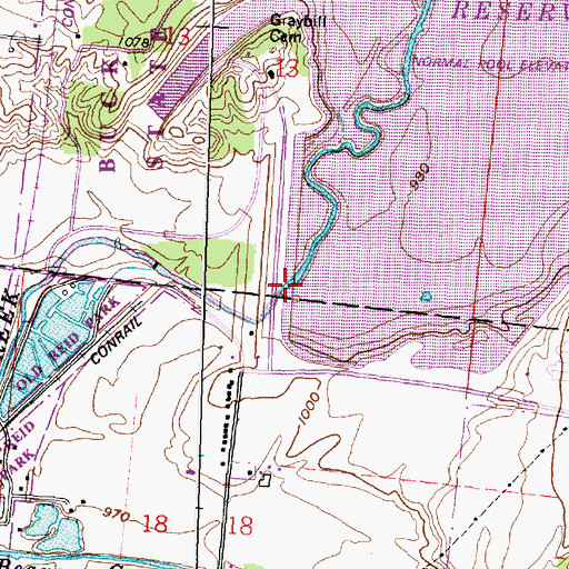 Topographic Map of Clarence J Brown Dam, OH