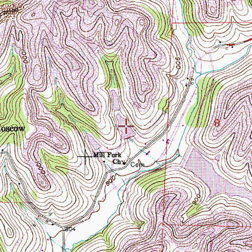 Topographic Map of Broken Aro Slurry Pond Number One, OH