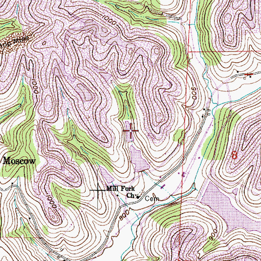 Topographic Map of Broken Aro Slurry Pond Number Three, OH