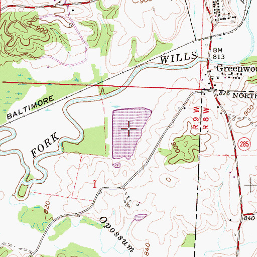 Topographic Map of Camp Seneca Lake, OH