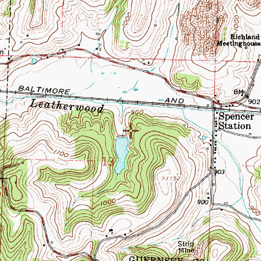 Topographic Map of B & O Railroad Pond Dam, OH