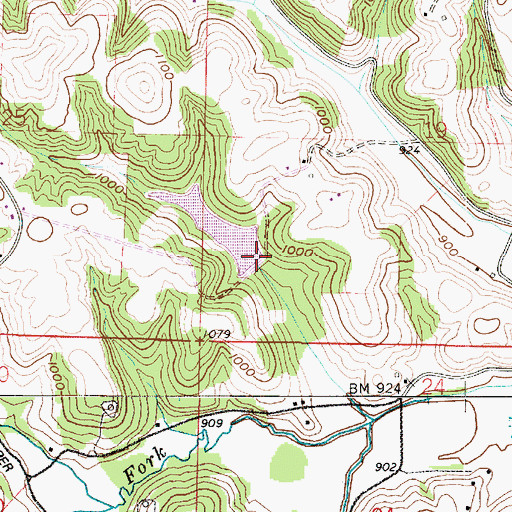 Topographic Map of Hidden Haven Lake Dam, OH