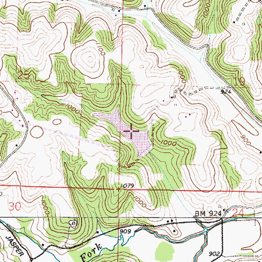 Topographic Map of Hidden Haven Lake, OH
