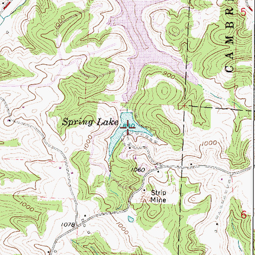 Topographic Map of Spring Lake, OH