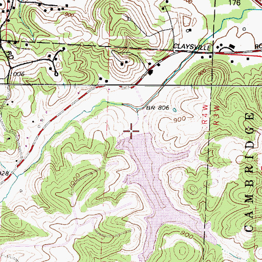 Topographic Map of Luburgh Lake Dam, OH