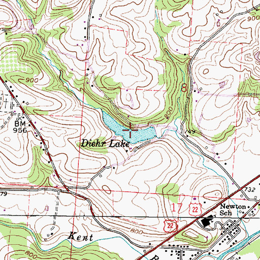 Topographic Map of Diehr Lake, OH