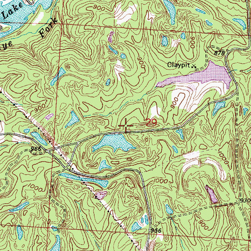 Topographic Map of Avondale Wildlife Area Dam Number One, OH