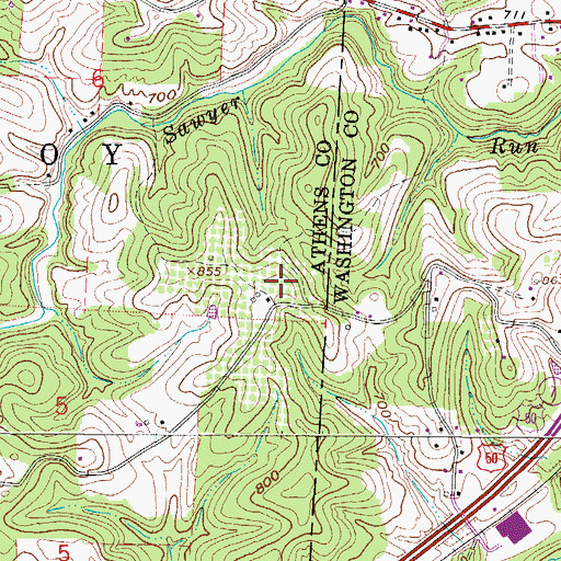 Topographic Map of Ohio Power Pond Number Three, OH