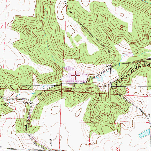 Topographic Map of Coy Lake, OH