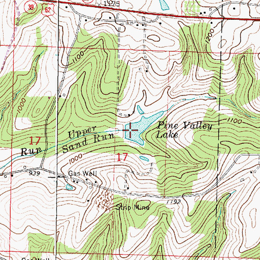 Topographic Map of Tranquil Valley Lake Dam, OH