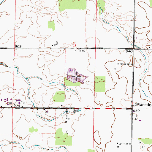 Topographic Map of Edwin Naus Lake, OH