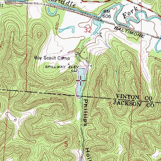 Topographic Map of Sproat Lake, OH