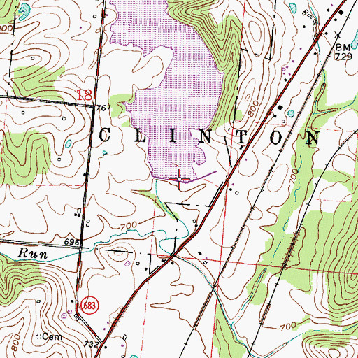 Topographic Map of Lake Rupert Dam, OH