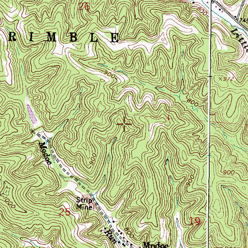 Topographic Map of Modoc Reservoir, OH