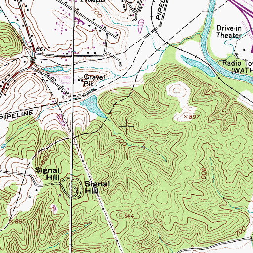 Topographic Map of Slater Brothers Pond Dam, OH