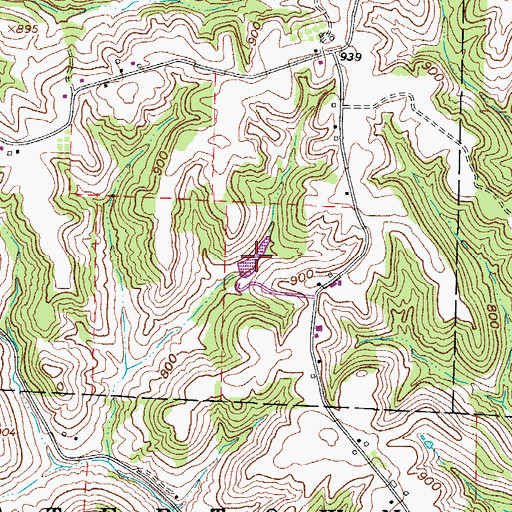Topographic Map of Strahler Pond, OH