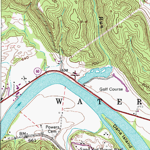 Topographic Map of Lakeside Motel Pond Dam, OH