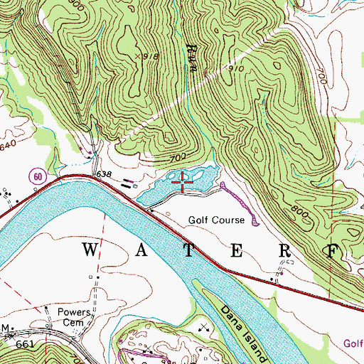 Topographic Map of Lakeside Motel Pond, OH