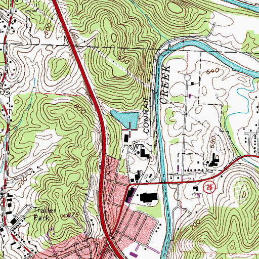 Topographic Map of Cyanamid Corporation Pond Dam, OH