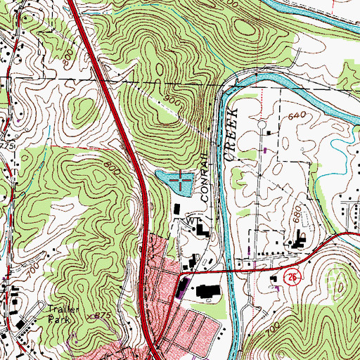 Topographic Map of Cyanamid Corporation Pond, OH