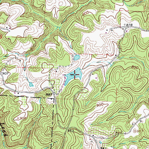 Topographic Map of Badger Lake, OH