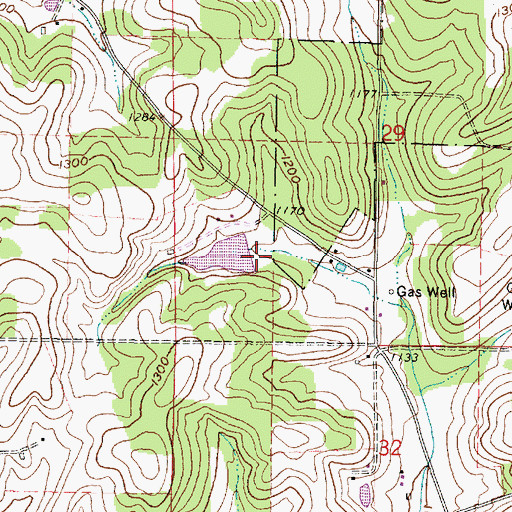 Topographic Map of Schneider Lake Dam, OH
