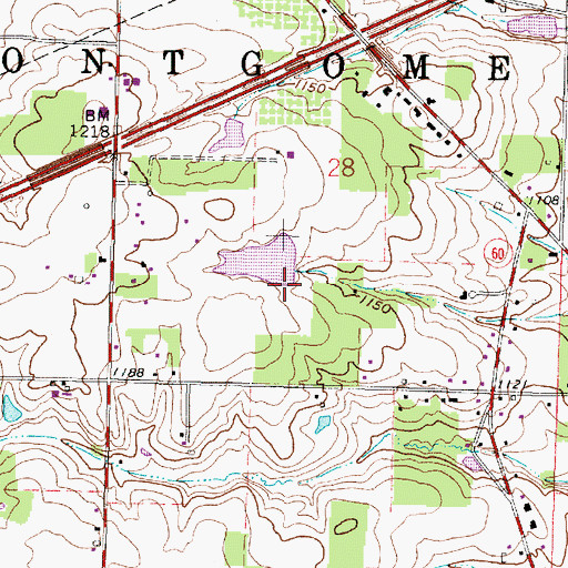 Topographic Map of Jacobs Lake Dam, OH
