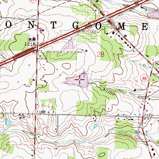 Topographic Map of Jacobs Lake, OH